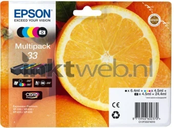 Epson 33 multipack zwart en kleur Front box