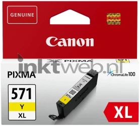 Canon CLI-571XL geel Front box