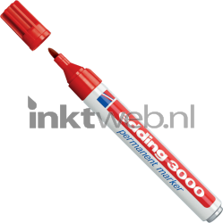 Edding 3000 Permanentmarker rond 1.5-3mm rood Product only