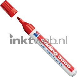 Edding 3000 Permanentmarker rond 1.5-3mm rood Product only