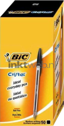 BIC Balpen Cristal medium 50-pack zwart Front box