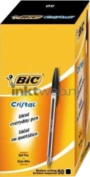 BIC Balpen Cristal medium 50-pack zwart Front box