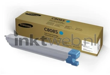 Samsung CLT-C808S cyaan Combined box and product