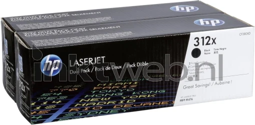 HP 312XD 2-pack zwart Front box