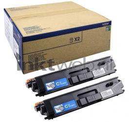 Brother TN-900C TWIN cyaan Combined box and product