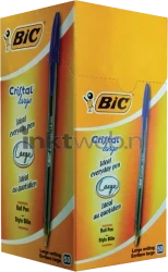 BIC balpen Cristal breed 50-pack blauw Front box