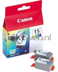 Canon BCI-15C duo pack kleur Combined box and product