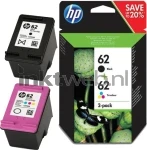 HP 62 Combo pack zwart en kleur