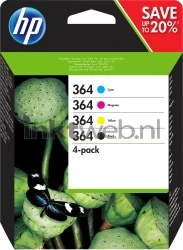 HP 364 Multipack zwart en kleur Front box