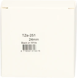 Huismerk Brother  TZe-251 zwart op wit breedte 24 mm Back box