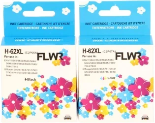 FLWR HP 62XL 2-pack zwart en kleur Front box