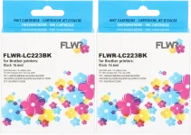 FLWR Brother LC-223BK 2-pack zwart