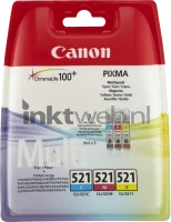 Canon CLI-521 Multipack (Opruiming 3 x 1-pack los) kleur