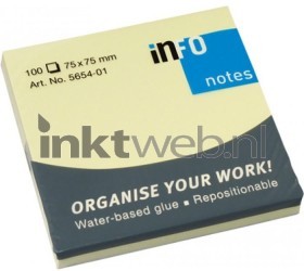 infoNotes Sticky Notes 75x75mm geel Product only