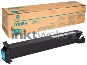 Konica Minolta TN-314 cyaan Combined box and product