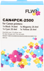 FLWR Canon PGI-2500XL Multipack zwart en kleur Front box