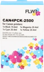 FLWR Canon PGI-2500XL Multipack zwart en kleur Front box