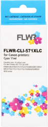 FLWR Canon CLI-571XL cyaan Front box