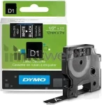 Dymo  D1 45021 wit op zwart breedte 12 mm