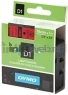 Dymo D1 zwart op rood 19mm zwart