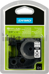 Dymo  D1 permanent zwart op wit breedte 19 mm Combined box and product