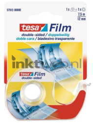 Tesa Plakband Film 7,5m x 12mm 2-zijdig + dispencer Front box