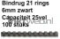 Fellowes Bindrug 6mm, 21rings A4 100 stuks zwart