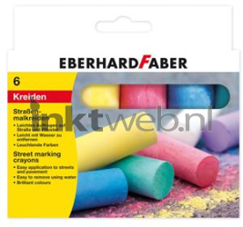Eberhard Faber stoepkrijt 6 kleuren kleur Front box