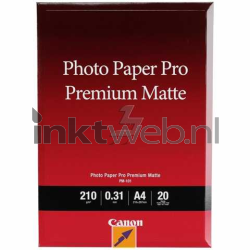 Canon  PM-101 Premium fotopapier Mat | A4 | 210 gr/m² 20 stuks Product only