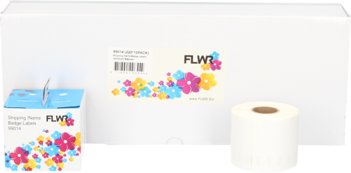 FLWR Dymo  13186 (99014) 12-Pack 101 mm x 54 mm  wit FLWR-13186