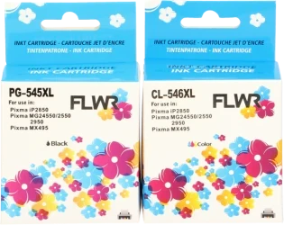 FLWR Canon PG-545XL / CL-546XL Multipack zwart en kleur Front box