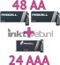 Duracell Procell 72 Batterijen 48 AA + 24 AAA