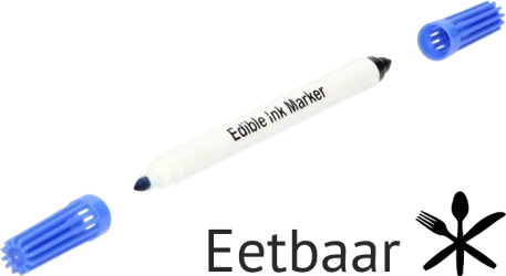 FLWR Eetbaar inkt stift blauw Product only
