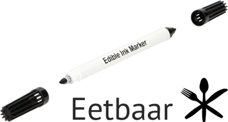 FLWR Eetbaar inkt stift zwart Product only