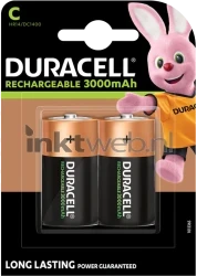 Duracell C HR14 Rechargeable 2 stuks, 3000 mAh Front box