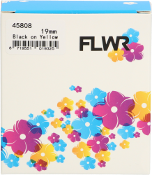 FLWR Dymo  45808  op  breedte 19 mm FLWR-45808