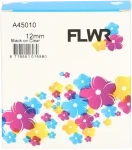 FLWR Dymo  45010 zwart op transparant breedte 12 mm