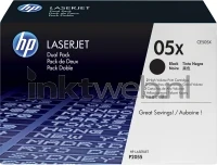 HP CE505X hc (Transport schade , sticker en stiftmarkeringen) zwart