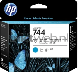 HP 744 foto zwart en cyaan Front box