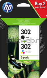 HP 302 Multipack zwart en kleur Front box