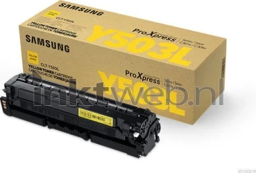 Samsung CLT-Y503L geel Combined box and product