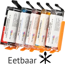 FLWR Eetbaar PGI-550 / CLI-551 Multipack zwart en kleur Front box