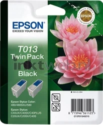 Epson T013 Double Pack zwart Front box