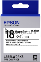 Epson  LK-5WBN zwart op wit breedte  Front box