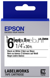 Epson  LK-2WBN zwart op wit breedte 6 mm Front box