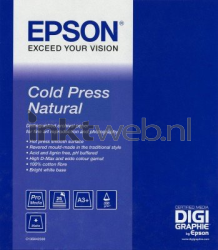 Epson  Cold Press Natural Fotopapier  | A3 | 340 gr/m² 25 vellen Front box