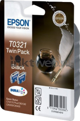 Epson T0321 twinpack zwart Front box