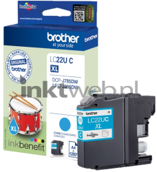 Brother LC-22U XL cyaan Combined box and product
