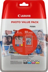 Canon CLI-571XL Multipack met fotopapier zwart en kleur Front box