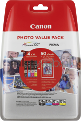 Canon CLI-551XL Multipack met fotopapier zwart en kleur Front box
